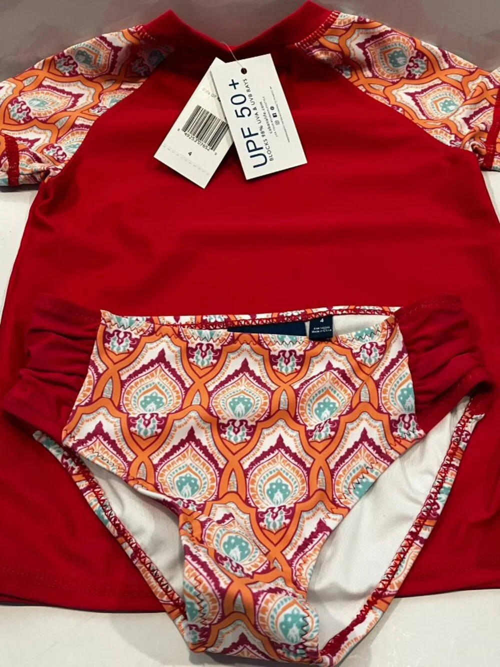 Cabana Life Kids 2T Swim Rash guard Rashguard Swimsuit NEW